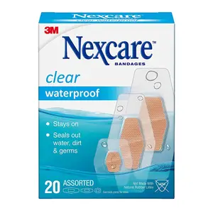 Nexcare Waterproof Bandages, 588-20PB, Assorted, 20 ct