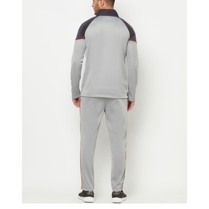 Conjunto de dos piezas personalizado de alta calidad poliéster/nailon cuello alto hombres chándales Panel trabajo reflectante tubería Slim Fit prendas de vestir - Product Image 5