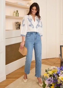 Fabrication indienne élégant Sasha Blouse 100% coton léger respirant Flowy Design bureau/décontracté/tenue de soirée meilleur prix - Product Image 3