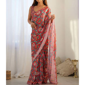 Saree de créateur de haute qualité pour les femmes dernière mode d'hiver brodé mariage et vêtements de fête pour les mariages pakistanais - Product Image 5