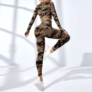 Wholesale Women <b>Tie</b> <b>Dye</b> Yoga <b>Set</b> Summer Lightweight Activewear <b>Set</b> Fashionable Gym Workout Outfit Sports Bra Leggings <b>Set</b> Ladies - Product Image 2