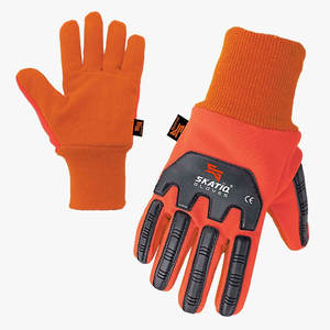 Skatiq SG-1697 XL Gants de sécurité imperméables et antidérapants en TPR pour la construction du dos avec protection contre les chocs Produit original - Product Image 1