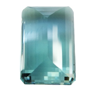 Piedra preciosa suelta de Aguamarina natural hecha a mano en forma de Esmeralda, piedra preciosa de corte facetada, piedra para hacer joyas sueltas del proveedor - Product Image 3