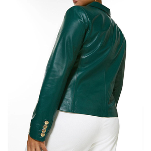 Vestes en cuir pour femmes les plus vendues, de haute qualité, personnalisées, respirantes, teintes unies, à bas prix, vente en gros de vestes en cuir véritable - Product Image 2