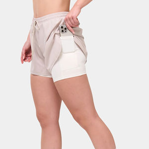 Shorts de sport pour femmes avec poches en coton French Terry avec cordon de serrage Shorts décontractés d'été pour l'entraînement avec ODM OEM - Product Image 6