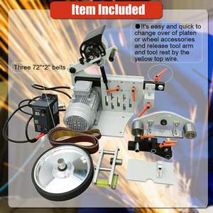 Pulidora de cinta de 2x72 pulgadas para fabricación de cuchillos, pulidora de metal de banco de 3 ángulos, afilador de ruedas abrasivas para máquinas de pulido multiángulo - Product Image 3