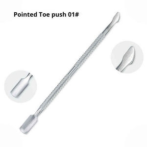 KAAMIR INSTRUMENTS Outil de manucure beauté en acier inoxydable réutilisable double usage pousse-cuticules carré pour le soin des ongles nettoyage de la peau - Product Image 2