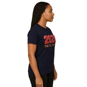 Delta Psi Rho 2020 vie grecque t-shirt bleu marine 100 coton broderie vêtements de sororité personnalisés doux confortable tenue décontracté - Product Image 3