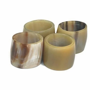 Rond de serviette en corne de buffle de haute qualité pour décor de Table à la maison porte-serviettes en corne de buffle naturelle meilleure qualité 4 pièces - Product Image 2