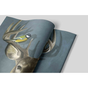 Impresión en lienzo de ciervo con traje: elegante decoración de pared para loft, póster enrollado - Product Image 1