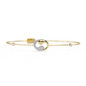 "18k <b>Gold</b> Lab Grown Diamond Bracelet-Elegant & Dazzling" - Product Image 5