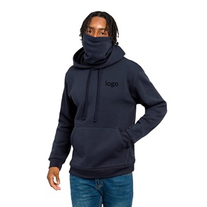 เสื้อฮู้ดติดซิปแบบมีฮู้ดผ้าปิดตาหมวกคลุมศีรษะมีฮู้ดติดพลอยเทียมกรดซักได้ตามต้องการ - Product Image 1