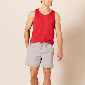 Débardeur de gym côtelé en coton pour hommes, culturisme, stretch, avec logo personnalisé, débardeur de gym en coton de couleur unie pour hommes - Product Image 4