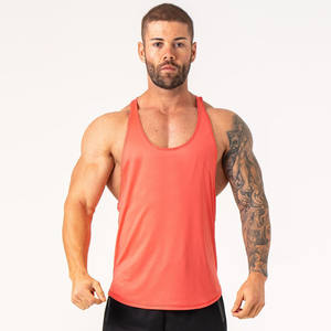 Custom <b>Mens</b> Stringer <b>Vest</b> Bodybuilding <b>Gym</b> Wear Breathable Cotton Blend OEM Printing Private Label Factory Supply Tank Top - Product Image 1