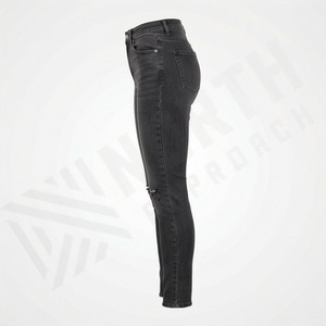 Mejor Precio al por Mayor, Pantalones Cargo de Mezclilla Casuales para Mujer, Elegantes, Totalmente Transpirables, Corte Regular, Elásticos, Rectos, Diseño con Cordones, OEM - Product Image 3