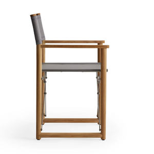 Chaise de loisirs moderne en bois massif avec pieds en teck écologique pour l'extérieur dans le parc de la villa ou dans la nature avec un design durable - Product Image 1