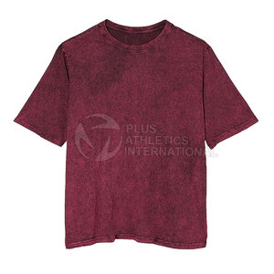 Personalizado de gran tamaño fabricante Casual lavado ácido camisetas ligeras de alta calidad 100% algodón lavado ácido camisetas - Product Image 1