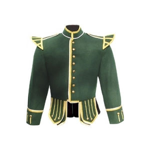 Chaquetas Dobles para Banda de Gaitas en Blanco y Negro, Chaquetas Dobles para Banda de Gaitas de Primera Calidad - Product Image 2