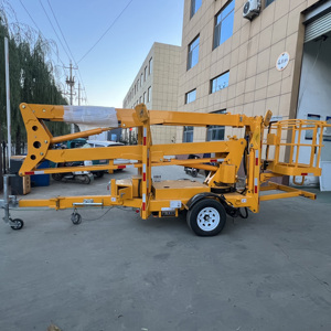 Plateforme de travail aérienne hydraulique d'occasion sur remorque, nacelle élévatrice pour usage extérieur avec stabilisateurs, prix réduits - Product Image 3