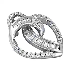 Pendentif en argent 925 pour femme avec zircone cubique en forme de cœur, plaqué or rose, pendentifs en rhodium, bijoux cadeau - Product Image 3