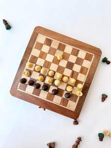 Jeu d'échecs complet en laiton de collection avec pièces d'échecs en laiton 100% pièces d'échecs en laiton pièces de jeu pour adultes - Product Image 3