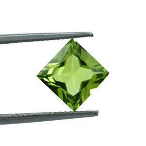 Peridoto de cuarzo de Grado Superior AAA de 5mm cuadrado y gemas facetadas de corte princesa piedras sueltas para la fabricación de joyas peridoto Natural - Product Image 3