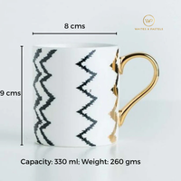 Tasse en porcelaine de luxe de Chaozhou, en porcelaine fine, écologique, de haute qualité, avec poignée ergonomique, logo personnalisé, faible MOQ, pour usage festif