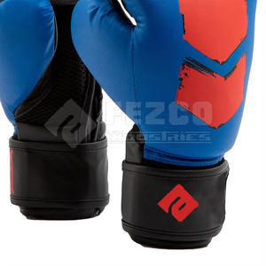 Gants de boxe en cuir PU avec logo personnalisé avec évacuation de l'humidité et fermeture à crochet et boucle couleurs personnalisées vente en gros de haute qualité - Product Image 6