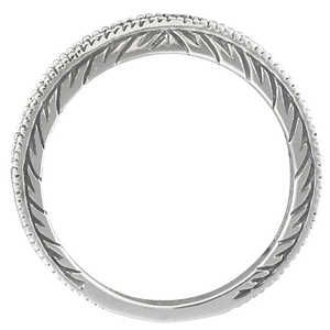 แหวนบลูแซฟไฟร์แบบซ้อนได้ ทำจากทองคำขาว 14k ขอบลายมิลเกรน ปรับขนาดได้ แฟชั่นลำลอง ฝังเพชรขนาด 2 มม. - Product Image 2