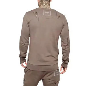 Streetwear de haute qualité OEM, survêtement surdimensionné de fabricant personnalisé, respirant, survêtement vieilli - Product Image 6