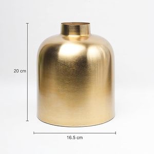 Florero de Metal de hierro de la mejor calidad con acabado dorado para el hogar, sala de estar, oficina, mesa, jarrones florales decorativos - Product Image 4
