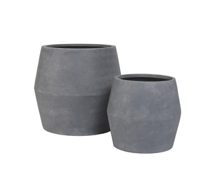 Grands pots de planteur ronds en résine, pot d'extérieur moderne en forme de boule, 4 tailles de large à petit, offre spéciale - Product Image 4