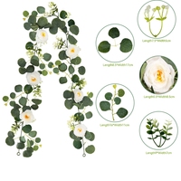 Personnalisé Durable Verdure Artificielle Eucalyptus Guirlande Feuilles Vigne Arche De Mariage Noël Maison Fête Mur Pâques Nouvel An