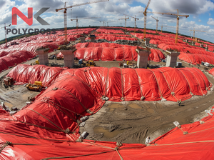 Bâche de génie civil pour travaux extérieurs, bâche en PVC renforcé pour machines, matériaux et chantiers industriels - Product Image 4