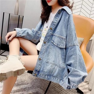 แจ็กเก็ตยีนส์สีดำอเนกประสงค์ทันสมัยสำหรับผู้หญิงแจ็กเก็ตสไตล์วินเทจทรงหลวมสไตล์เกาหลี - Product Image 3