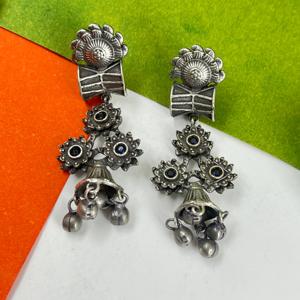 Pendientes de Latón con Acabado Antiguo, Joyería Étnica para Mujer, Regalo para Ella - Product Image 4