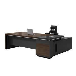 Bureau de direction modulaire en bois moderne en forme de L, poste de travail d'angle ajustable et écologique pour ordinateur, table de bureau commerciale - Product Image 6
