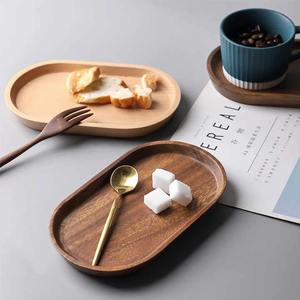 Venta al por mayor bandejas de madera para servir con asas bandejas de madera de acacia natural hechas en la India listas para la exportación - Product Image 3