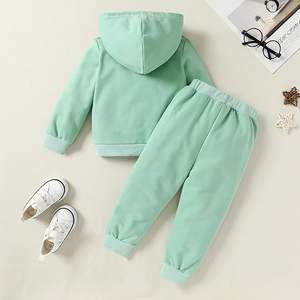 Conjunto Deportivo Infantil de Sudadera con Capucha y Pantalones, Alta Calidad, Personalizable, Ligero, Traje Deportivo de Dos Piezas para Niños, Venta al Por Mayor Directa de Fábrica - Product Image 2