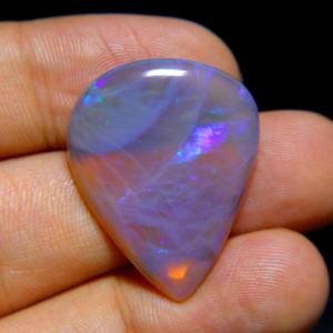 หินอัญมณีทรงหลังเบี้ยโอปอลเจลลี่สีม่วงจากออสเตรเลียอัญมณีทรงหลวมสำหรับทำเครื่องประดับ31X25X6MM ทรงหลังเบี้ยโอปอลโอปอลทรงหลังเบี้ยจากออสเตรเลีย - Product Image 2