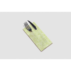 Tovaglioli Tascabili Kanguro con Stampa Esparta Pistacchio 40x40cm, Bambutex Naturale, 400 Pezzi, B2B - Product Image 1