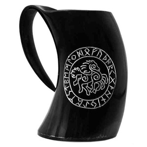 Taza de cuerno de búfalo ecológica más vendida, cuerno Natural pulido, estilo Animal para beber cerveza Premium, artesanías altamente naturales - Product Image 6