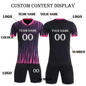 Tenue d'entraînement de football personnalisée, maillot et short de football en polyester respirant à séchage rapide, pour match d'équipe, OEM ODM, vente en gros - Product Image 5