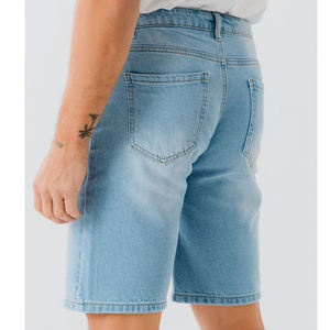 Modern Streetwear Blue Denim <b>Shorts</b> for Men OEM Cotton Slim Fit Summer Casual Style Custom Comfortable High Quality Jeans - Product Image 4