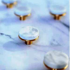 ลูกบิดตู้ทรงกลมทำจากหินอ่อนลายหินขัดทรงหกเหลี่ยมสีชมพูสำหรับเด็กลูกบิดหินอ่อนที่ขายดีที่สุดพร้อมรูปทรงสีตามสั่งขนาดผลิตในอินเดีย - Product Image 2