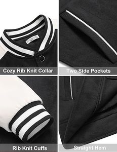 Veste de baseball universitaire personnalisée coupe ajustée pour hommes Blouson bombardier décontracté à col montant veste Letterman pour garçons de haute qualité fabriqué en usine - Product Image 5