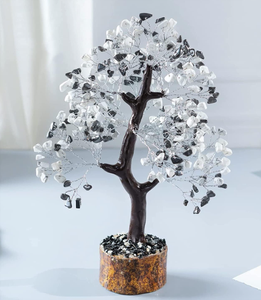 La mayoría de las ventas hechas a mano piedra Natural Hematita y howlita piedras preciosas Chips ágata árbol para la decoración del hogar - Product Image 2