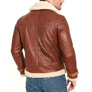 Nouvelle mode 2025, service OEM, faible MOQ, veste en cuir et fourrure pour homme, logo frontal personnalisable, vestes d'hiver à prix raisonnable - Product Image 4