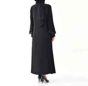 Abaya ample avec ceinture tenue musulmane de luxe robe abaya de créateur de haute qualité conception de gros peignoir pas cher exportateur pakistanais - Product Image 4