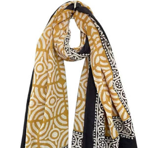 ผ้าโสร่งยาวเซ็กซี่สำหรับผู้หญิงผ้าคอตตอน100% พิมพ์ลายบล็อกทำมือสวยงาม - Product Image 1